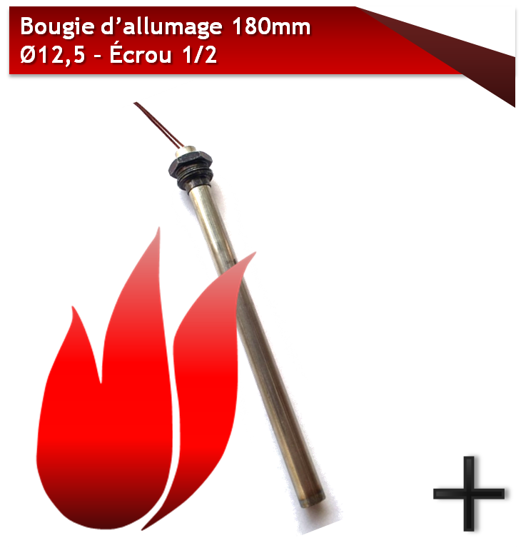 BOUGIES D'ALLUMAGE 180mm 12-5